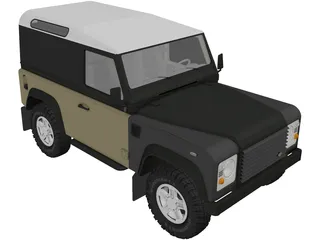 Land Rover Defender 90 3D Model preview