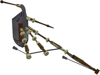 Bagpipes 3D Model preview