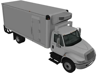 International Durastar Box Truck (2002) 3D Model preview