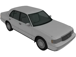 Toyota Crown (1991) 3D Model preview