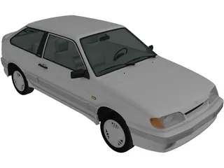 VAZ-2113 Lada Samara (1997) 3D Model preview