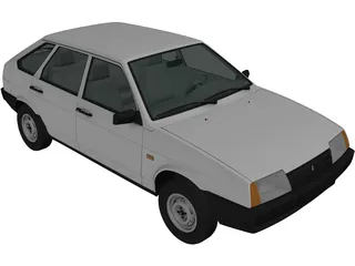 VAZ-2109 Lada (1987) 3D Model preview