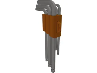 Allen Key Set 3D Model preview