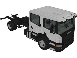 Scania CrewCab CP28 Chassis Truck (2011) 3D Model preview