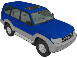 Toyota Land Cruiser Prado (1999) 3D Model preview