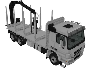 Sisu Polar Logging Truck (2010) 3D Model preview