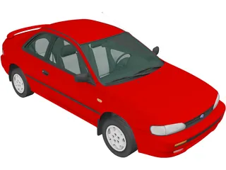 Subaru Impreza Coupe (1995) 3D Model preview