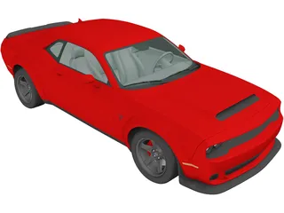 Dodge Challenger SRT Demon (2018) 3D Model preview
