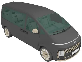 Hyundai Staria Lounge Premium (2021) 3D Model preview