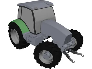 Deutz Tractor 3D Model preview