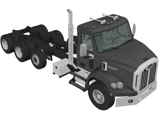 Autocar DC-64 Tractor Truck 4-axle (2019) 3D Model preview