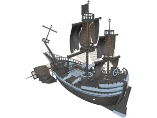 Pirates Galeon 3D Model preview