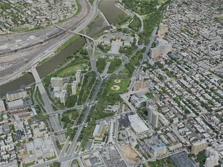 Philadelphia City, 7x7km, USA (2020) 3D Model preview