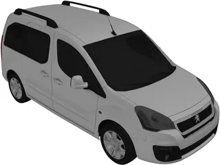 Peugeot Partner Tepee (2018) 3D Model preview