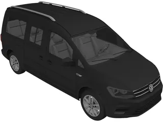 Volkswagen Caddy (2016) 3D Model preview