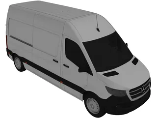 Mercedes-Benz Sprinter L2H2 (2020) 3D Model preview