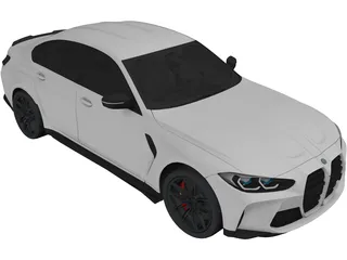 BMW M3 Competition (2021) 3D Model preview