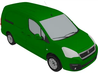 Peugeot Partner (2017) 3D Model preview