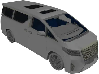 Toyota Alphard (2017) 3D Model preview