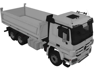 Mercedes-Benz Actros Tipper 3-axle (2011) 3D Model preview