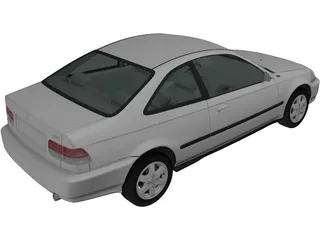Honda Civic Coupe (1996) 3D Model preview