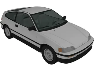 Honda CRX (1988) 3D Model preview