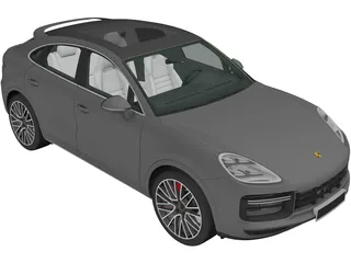 Porsche Cayenne Turbo Coupe (2020) 3D Model preview