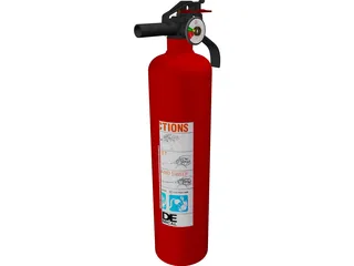 Fire Extinguisher 3D Model preview