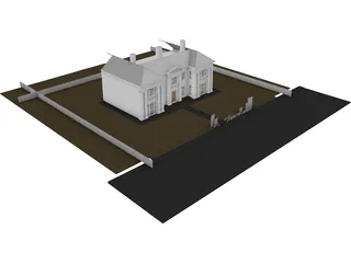English Villa 3D Model preview