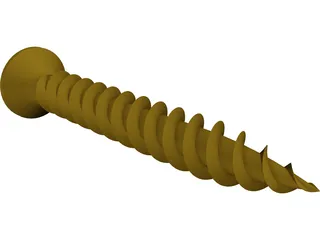 Wood Screw 3D Model preview