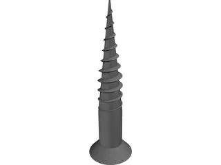 Wood Screw 3D Model preview
