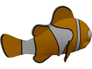 Nemo Fish Cartoon 3D Model preview