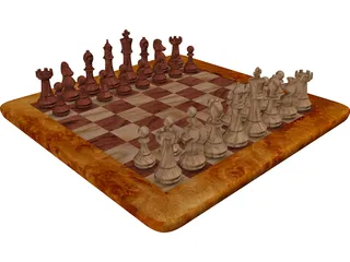 Chess Set 3D Model preview