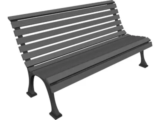 Bench 3D Model preview