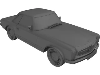 Mercedes-Benz 280 SL (1969) 3D Model preview