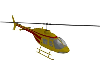 Bell 206-B 3D Model preview