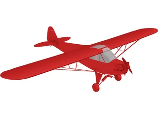 Piper J-3 Cub 3D Model preview