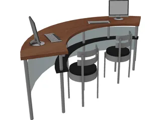Information Desk 3D Model preview