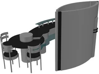 Cafee Corner 3D Model preview