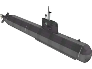 HMS Gotland 3D Model preview