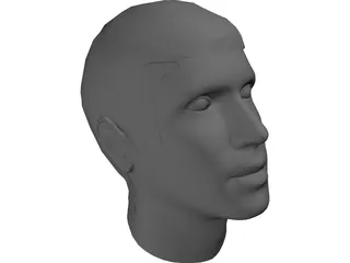 Man Head 3D Model preview