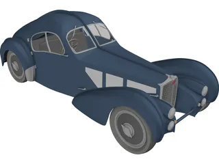 Bugatti Type 57 Atlantic Coupe (1934) 3D Model preview
