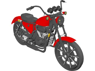 Harley-Davidson (1975) 3D Model preview