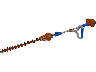 Portable Hedge Trimmer 3D Model preview