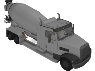 Truck Mixer 3D Model preview