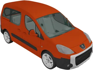 Peugeot Partner Tepee (2011) 3D Model preview
