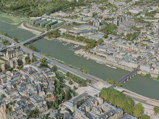 Angers City, France (2021) 3D Model preview
