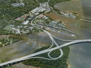 Charleston City, SC, USA (2021) 3D Model preview