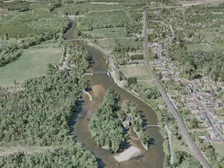 Chenonceaux City, France (2021) 3D Model preview