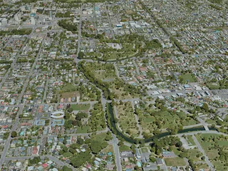 Christchurch City, New Zealand (2021) 3D Model preview